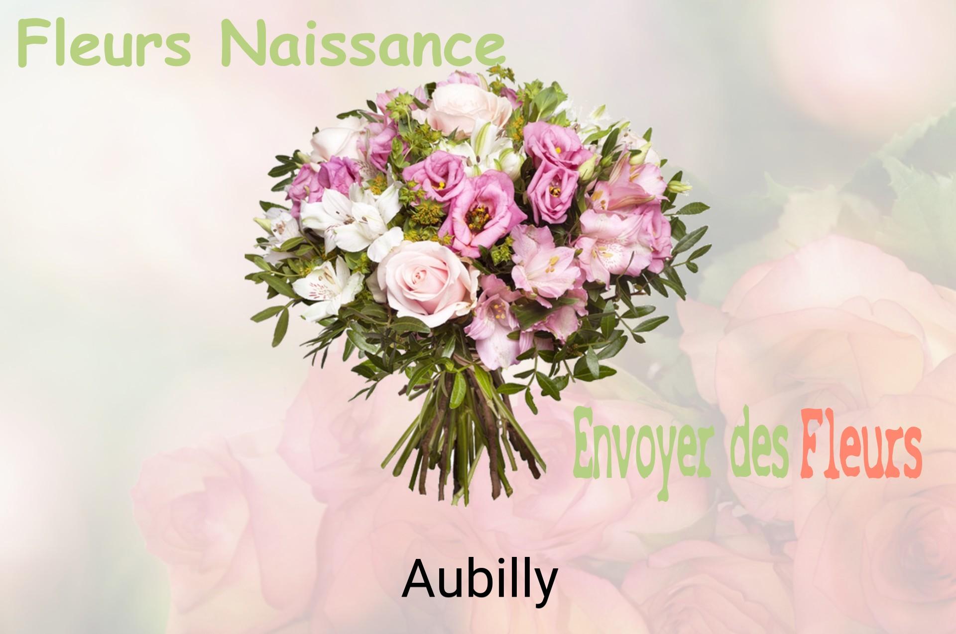 Bouquet de fleurs de naissance livré à Aubilly